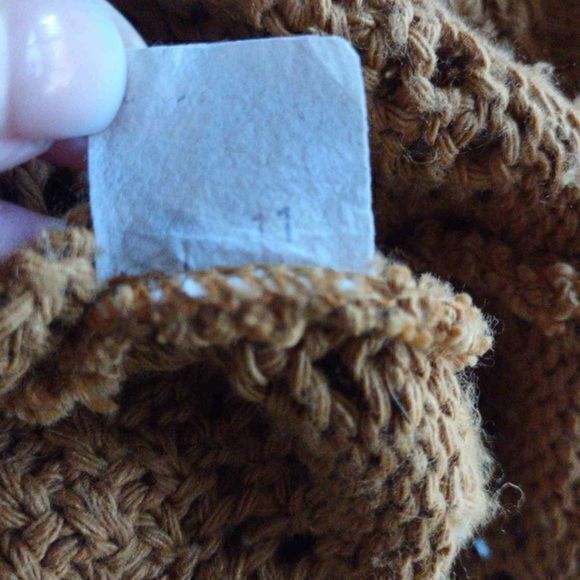 Vintage Keren Golden Wheat Open Knit Sweater Sz 1X - Picture 10 of 13